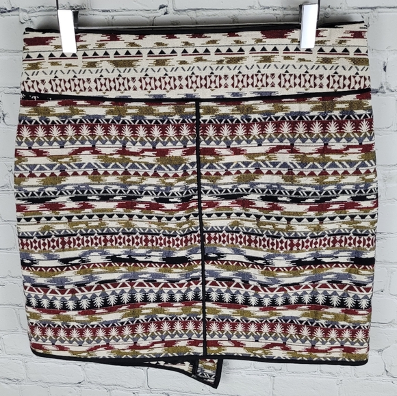 KENAR | asymmetrical hem tweed patterned skirt - Picture 3 of 6